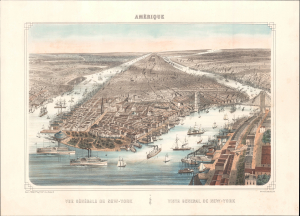 1885 Turgis Bird's-Eye View of New York City