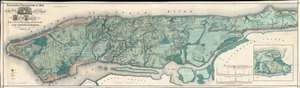 1865 Egbert Viele Waterway Map of Manhattan, New York City