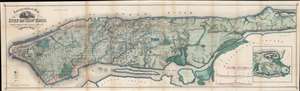 1865 Egbert Viele Waterway Map of Manhattan, New York City