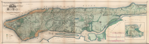 1865 Viele Waterway Map of Manhattan, New York City, w/ Report
