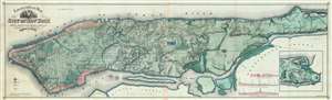 1865 Egbert Viele Waterway Map of Manhattan, New York City