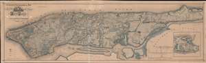 1865 Egbert Viele Waterway Map of Manhattan, New York City