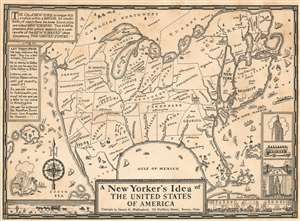 1937 Wallingford Satirical Map of the United States
