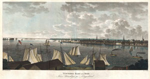 1824 Klinkowstrom View of New York City from Brooklyn
