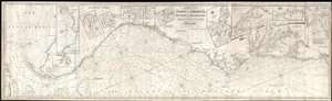 1850 Norie Blueblack Chart or Map of American Coast: New York to Florida