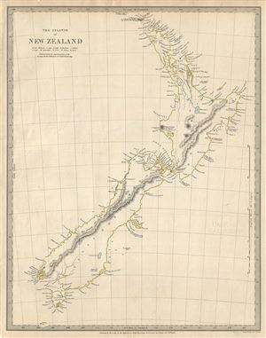 1838 S.D.U.K. Map of New Zealand