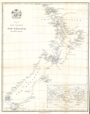 1841 Smith, Elder and Co. Map of the New Zealand Colony