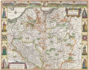 1676 John Speed Map of Poland