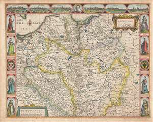 1676 John Speed Map of Poland