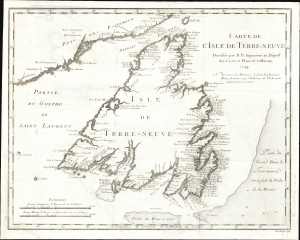 1744 Nicolas Bellin Map of Newfoundland