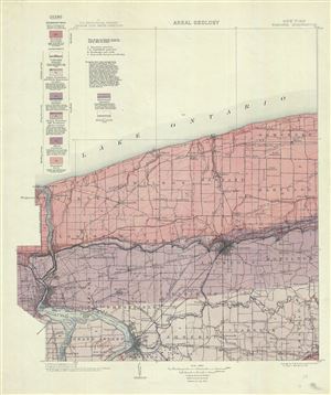 1913 U.S. Geological Survey Areal Geology Map of Niagara County, New York