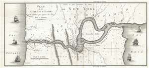 1801 Tardieu Map of Niagara Falls and the Niagara Isthmus