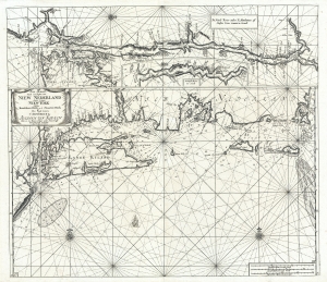 1702 Van Keulen Map of New York City, Long Island, Hudson River (New Amsterdam)