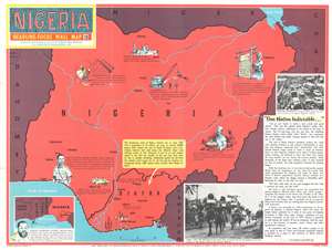 1970 Civic Education Service Map of Nigeria