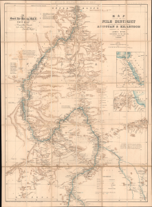 1885 Wyld Folding Map of the Nile River, Nile Expedition, Mahdist War