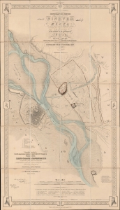 1855 Jones Archeological Map of Nineveh and Mosul, Iraq