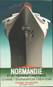 1939 / 1979 Cassandre Promotional Poster for the S.S. Normandie