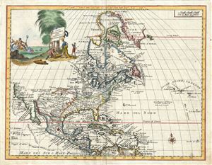 1740 Albrizzi Map of North America