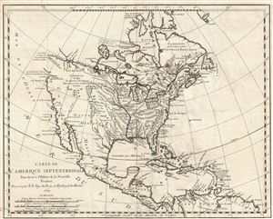 1743 Bellin Map of North America