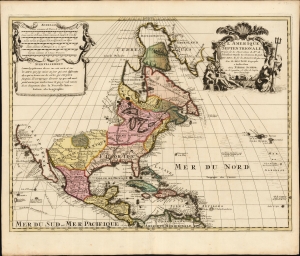 1708 De l'Isle / Schenk Map of North America