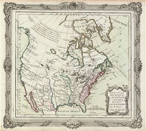 1766 Desnos and Brion Map of North America