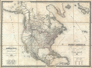 1823 Dirwald / Mollo Map of North America - unusual Transmississippi