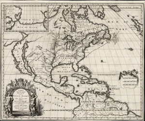 1697 Louis Hennepin Map of North America: First State