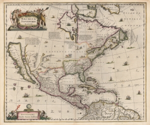 1646 Jansson Map of North America (California as an Island)