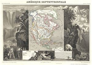 1852 Levasseur Map of North America (w/ Republic of Texas)