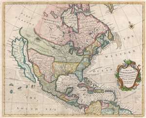 1745 Seale Map of North America w/Insular California