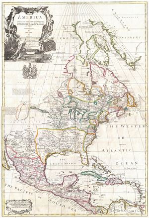 1710 Senex Map of North America