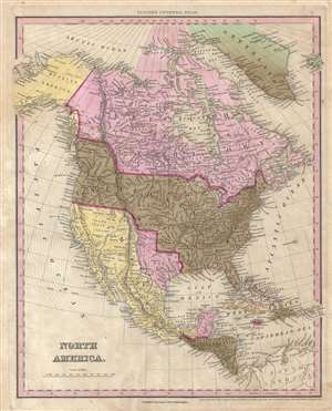 1845 Tanner Map of North America