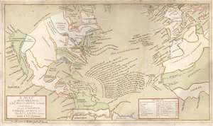 1763 Benjamin Webb Manuscript Map of the British Empire in North America