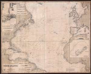 1871 Imray Blueback Nautical Chart of the North Atlantic