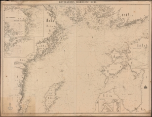 1871 Danish Nautical Chart of the North Baltic Sea w/ Stockholm