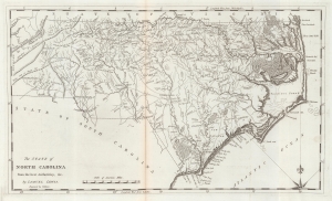 1795 Lewis and Carey: First American Map of North Carolina