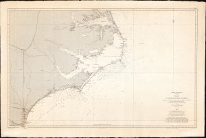 1868 Dirección de Hidrografía Chart of North Carolina Coast, Outer Banks