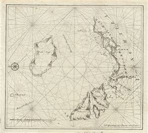 1728 Van Keulen Map of the North Coast of Sumatra, Indonesia