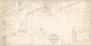 1840 Blunt Nautical Chart or Map of New England and Nova Scotia