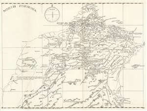 1886 Denby Map of Northern Taiwan / Formosa