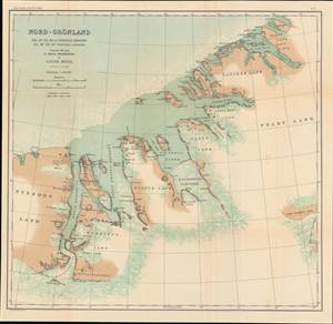 1922 Koch Map of Northern Greenland, Second Thule Expedition