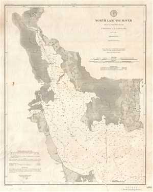 1882 U.S.C.G.S. Nautical Chart of the North Landing River, North Carolina