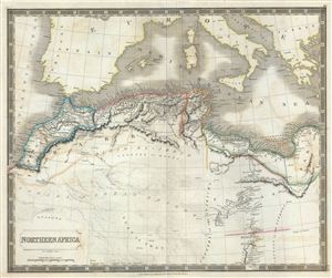 1835 Hall Map of Northern Africa