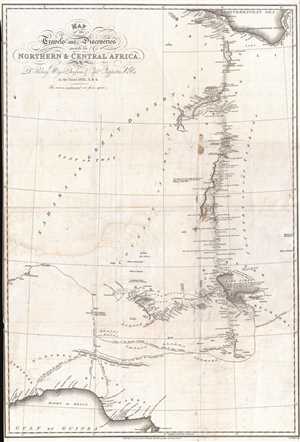 1826 Denham Map of Northern and Central Africa (Libya, Chad, Nigeria)