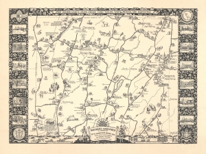 1948 Roger Selchow Map of North Greenwich, Connecticut