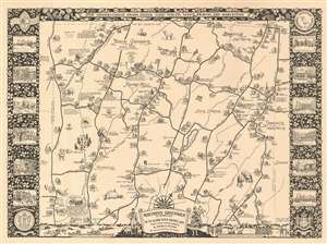 1948 Roger Selchow Map of North Greenwich, Connecticut