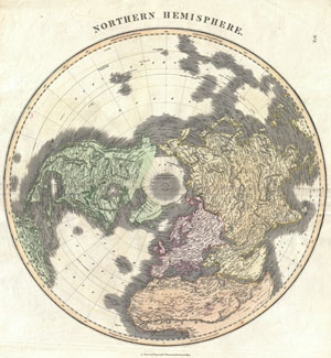1814 Thomson Map of the Northern Hemipshere & Arctic