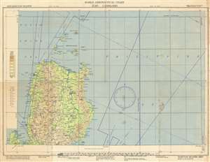 1964 Philippine Coast and Geodetic Survey Aviation Chart or Map of Northern Luzon