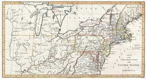 1798 Dilly Map of the Northern United States and the Northwest Ordinance