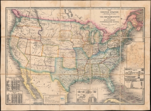 1861 Wyld Map of the United States during the American Civil War